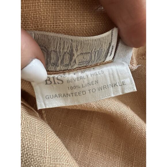 Vintage Gene Ewing Size 38 US 6 100% Linen Oversized Buttons Midi Skirt - Picture 4 of 9